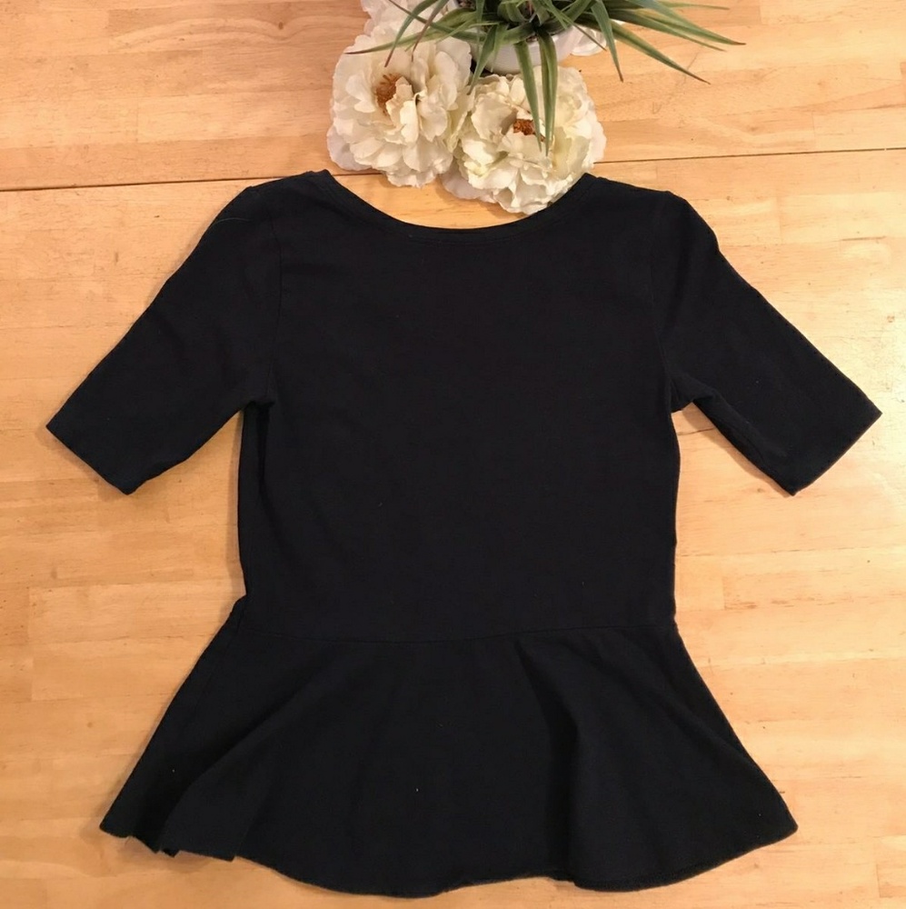 Basic Black Peplum Top